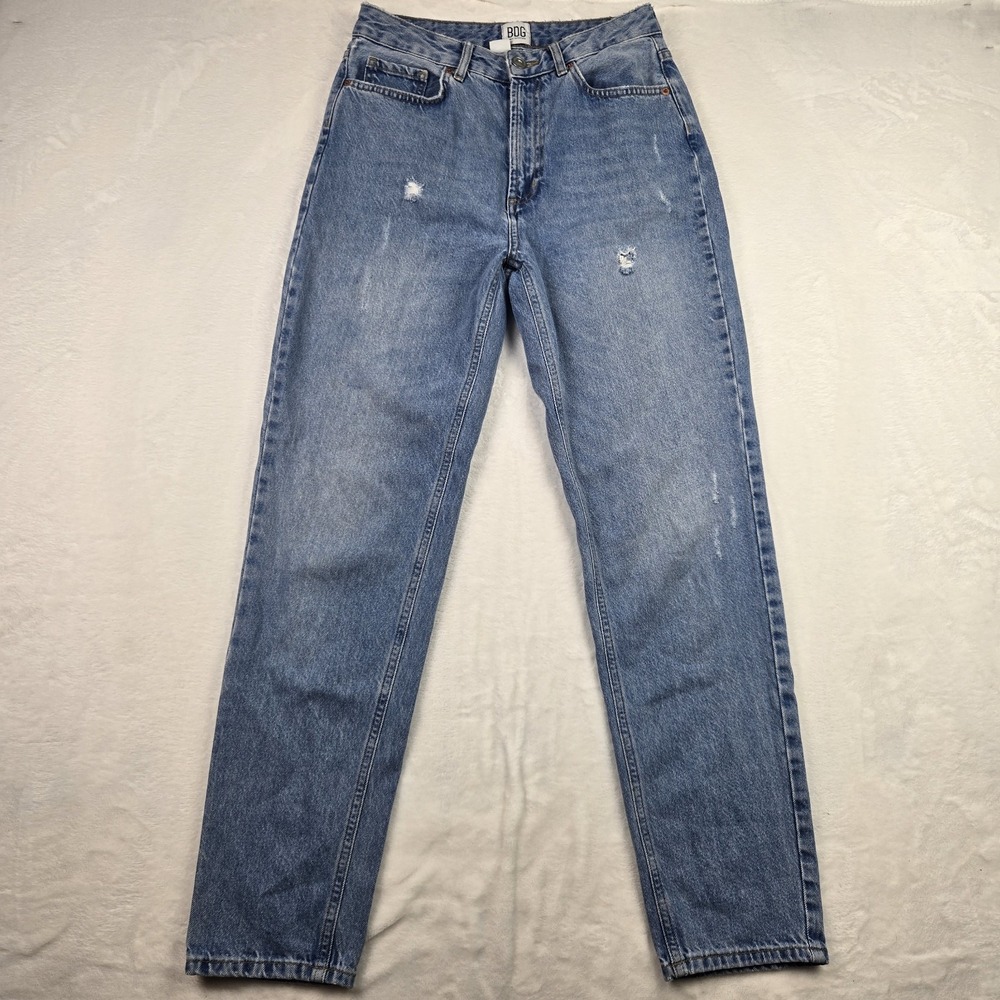 BDG Urban Outfitters Women's Mom High Rise Jeans Size 28 Light Wash Straight Leg - Picture 1 of 13